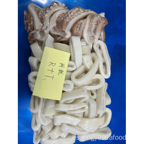 Anillos de calamares congelados y tentáculos Illex Pacificus